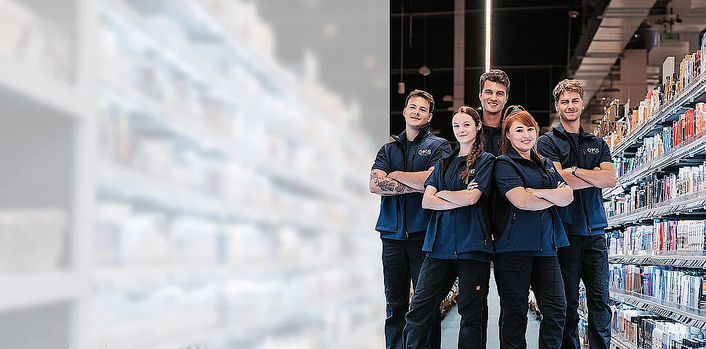 Team OMS Retail bei der Inventur im Einzelhandel – professioneller Inventur-Service für Unternehmen