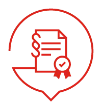 Icon mit Dokument und Prüfsiegel – Symbolgrafik für rechtssichere Prozesse bei der permanenten Inventur.